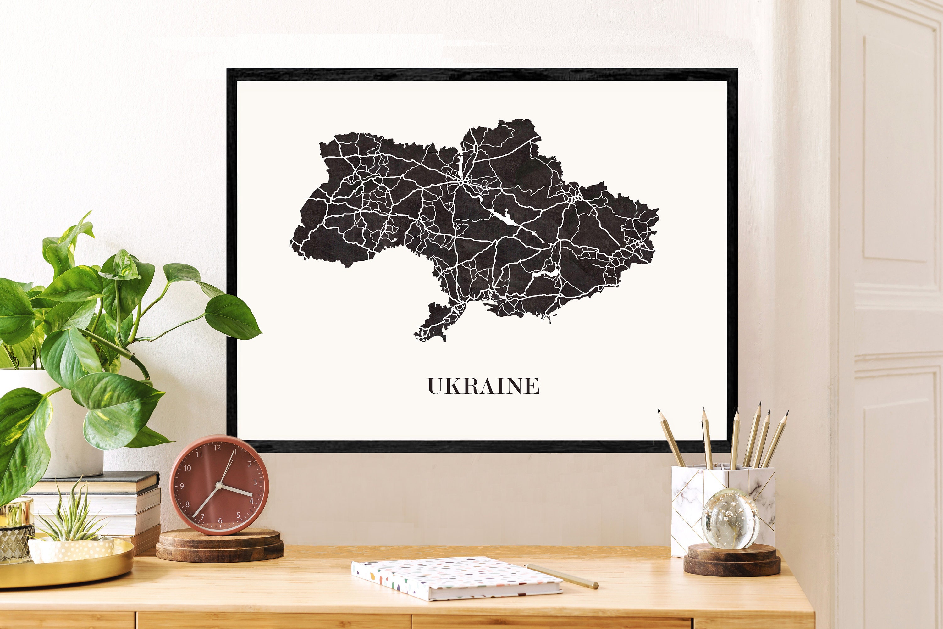 Carte de L'ukraine Pour Décoration, Cadeau Personnalisé, Fête Des Mères