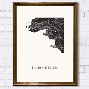 LA ROCHELLE Design KARTE zur Dekoration, personalisiertes Geschenk, Geburtstagsgeschenk,