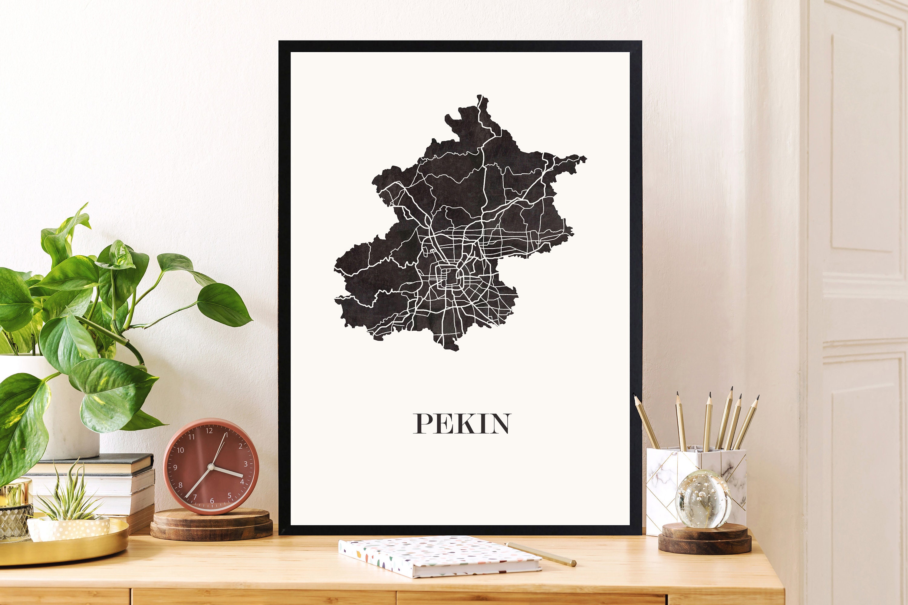 Carte Design de Pekin Pour Décoration, Cadeau Personnalisé, Fête Des Mères