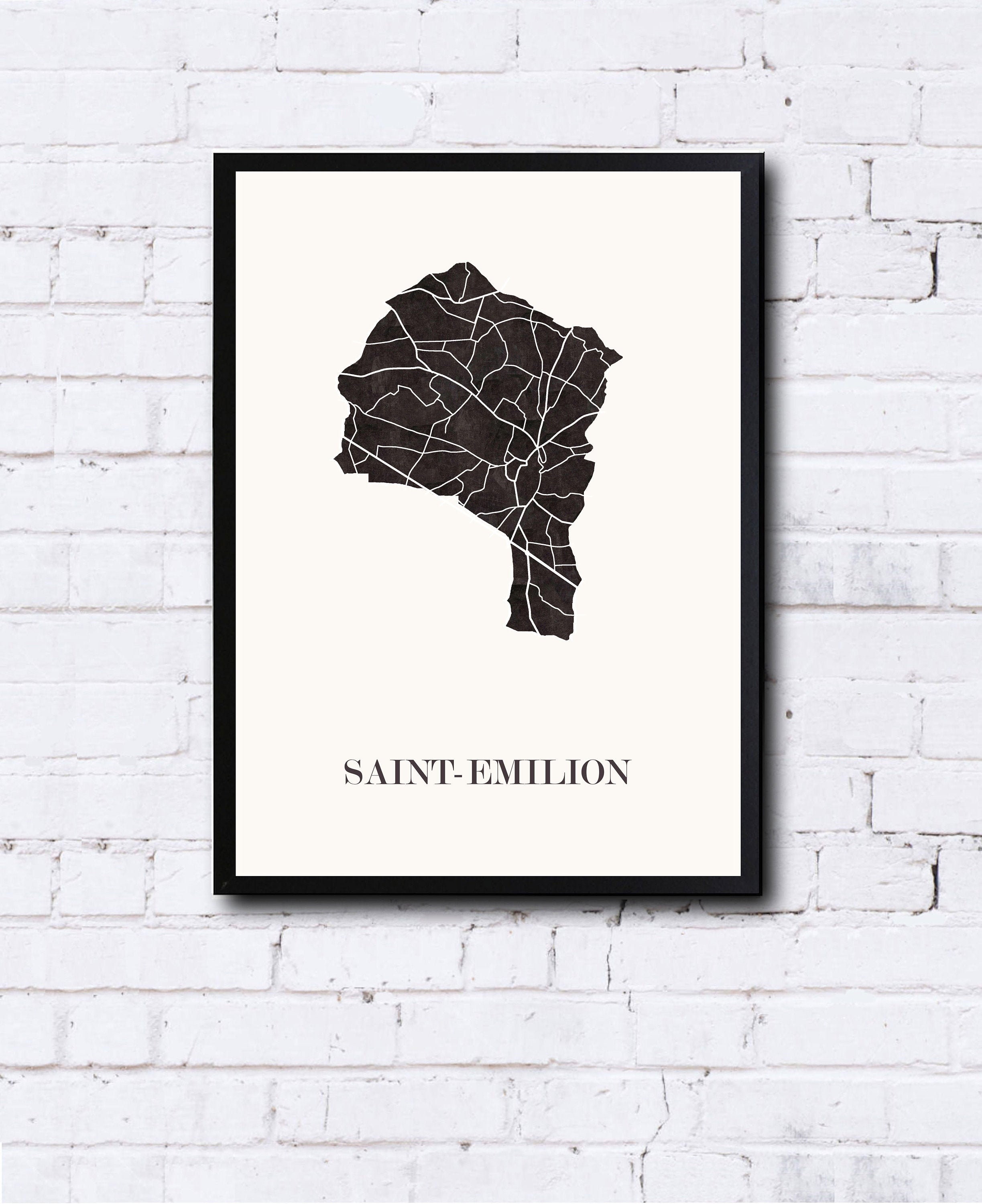 Carte Design de Saint Emilion Pour Décoration, Cadeau Personnalisé, Fête Des Mères