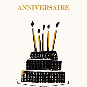 carte anniversaire. bougies anniversaire, carte joyeux anniversaire moderne. carte à offrir. bougies anniversaire à offrir. gâteau anniversaire à offrir. Carte réalisée par un créateur