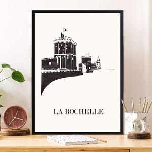 Poster von LA ROCHELLE zur Dekoration, personalisiertes Geschenk, Geburtstagsgeschenk,