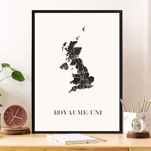 CARTE Design du ROYAUME UNI pour décoration, cadeau personnalisé, cadeau anniversaire,