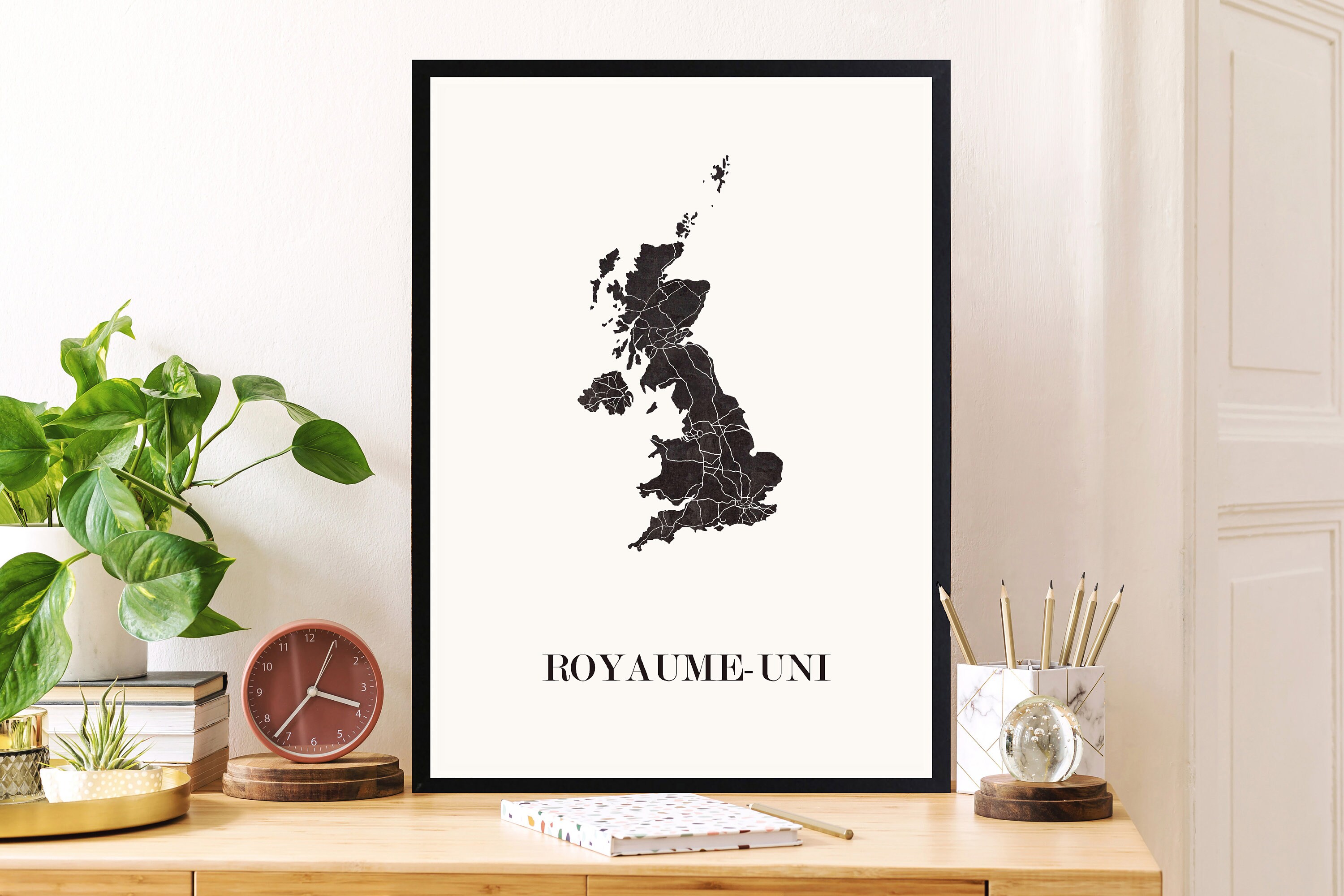 Carte Design Du Royaume Uni Pour Décoration, Cadeau Personnalisé, Fête Des Mères