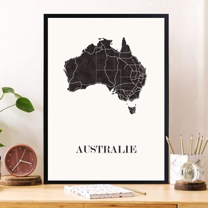 AUSTRALIA, ORIGINAL Map, Unique GRAPHICS, High quality design