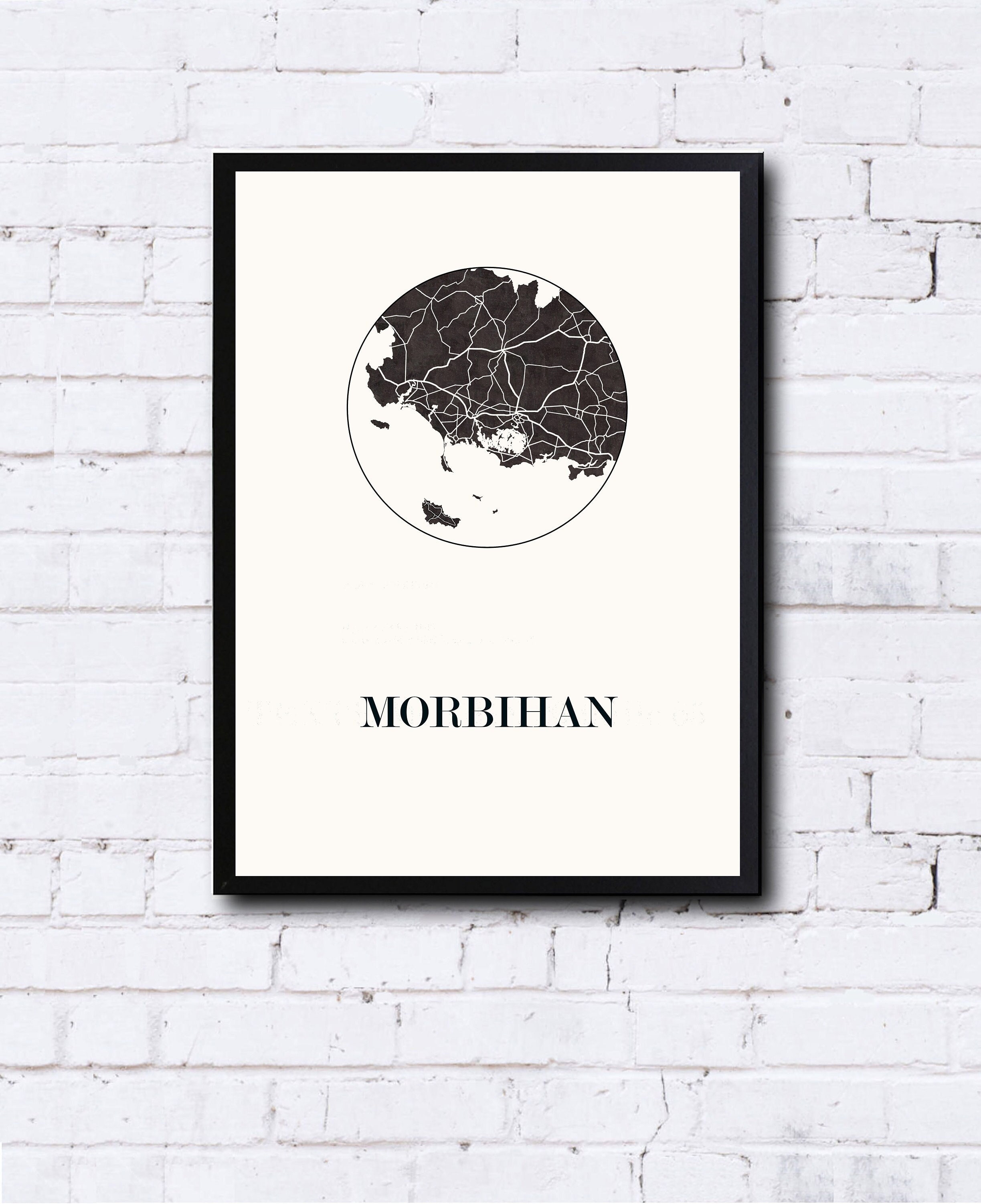 Carte Design Du Golf Morbihan Pour Décoration, Cadeau Personnalisé, Fête Des Mères