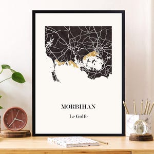 MORBIHAN, ORIGINAL Map, Unique GRAPHICS, High quality design, décoration bretagne, bretagne map, bretagne holydays