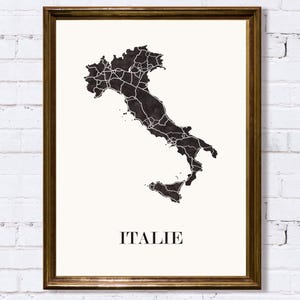 KARTEN-Design von ITALIEN zur Dekoration, personalisiertes Geschenk, Geburtstagsgeschenk,