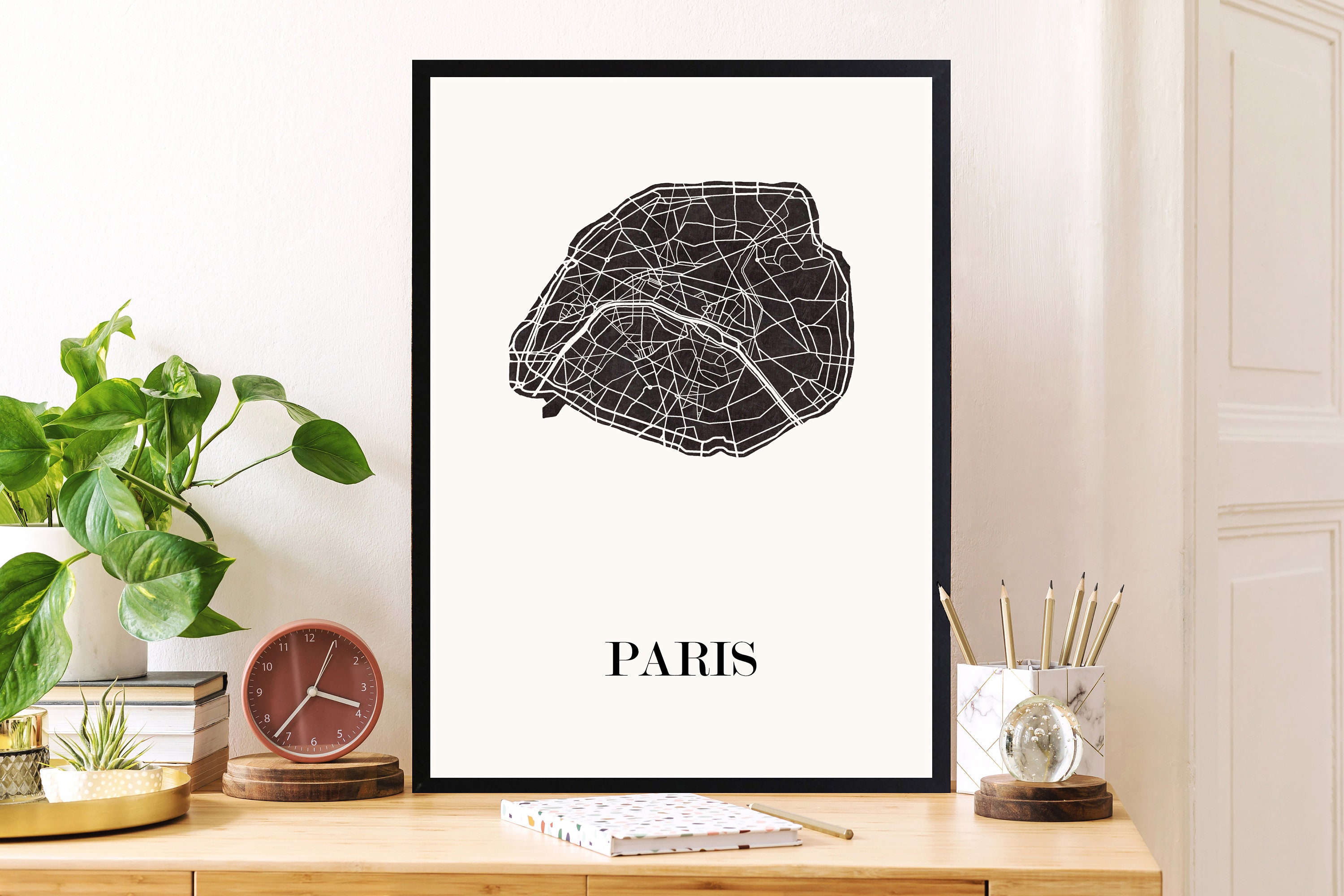 Carte Design de Paris Pour Décoration, Cadeau Personnalisé, Fête Des Mères
