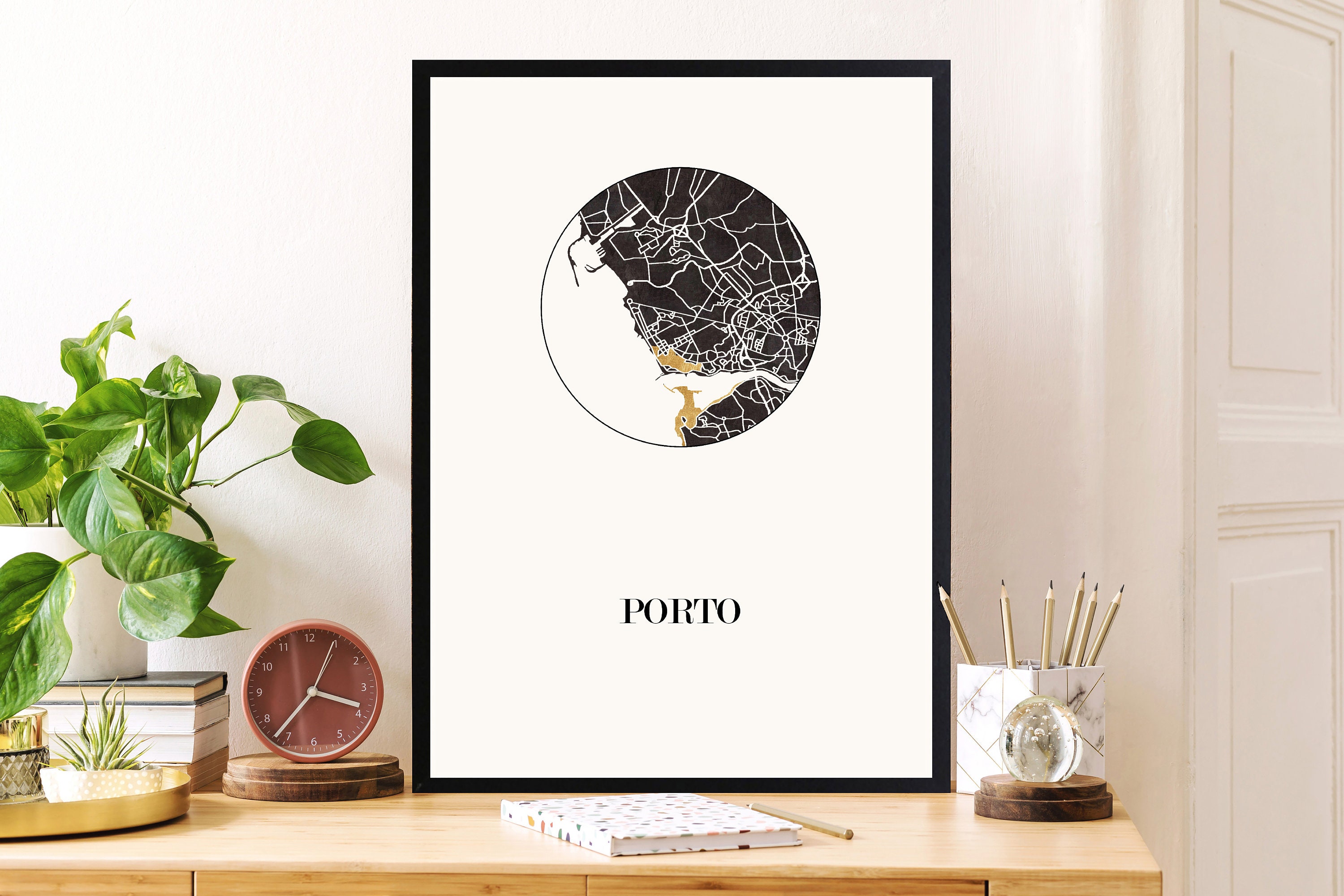 Carte Design de Porto Pour Décoration, Cadeau Personnalisé, Fête Des Mères