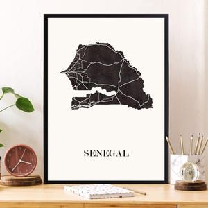 CARTE du SENEGAL pour décoration, cadeau personnalisé,cadeau fête des mères