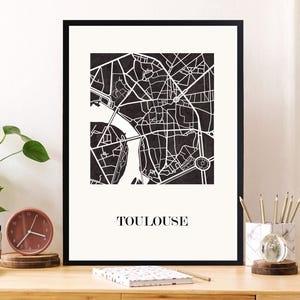 TOULOUSE Design KARTE zur Dekoration, personalisiertes Geschenk, Geburtstagsgeschenk,