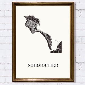 NOIRMOUTIER Design KARTE zur Dekoration, personalisiertes Geschenk, Geburtstagsgeschenk,