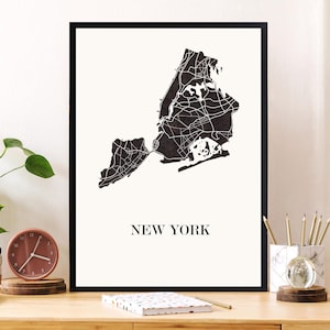 CARTE Design de NEW YORK pour décoration, cadeau personnalisé, cadeau anniversaire,