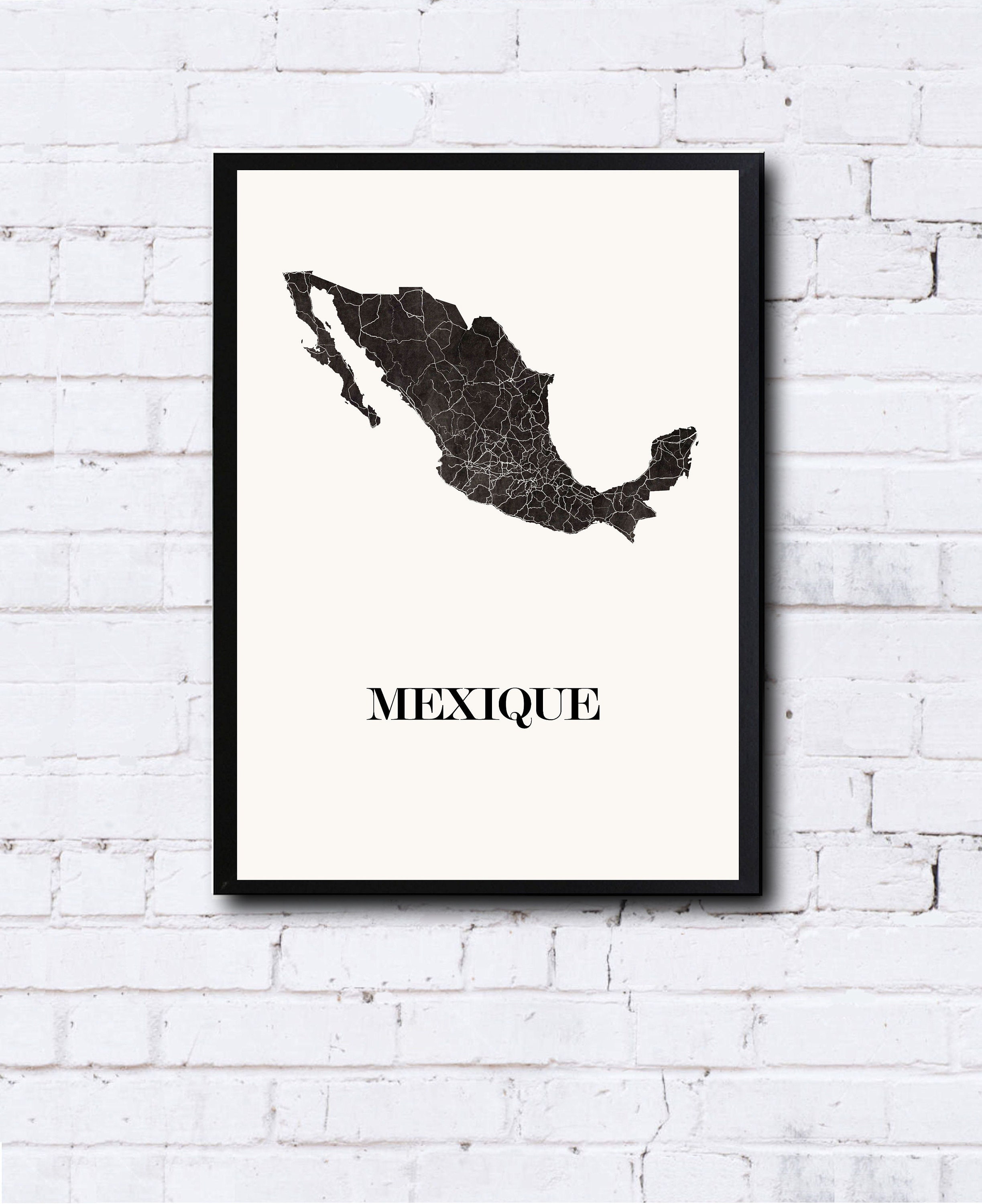 Carte Design Du Mexique Pour Décoration, Cadeau Personnalisé, Fête Des Mères