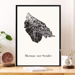 CARTE Design de MORNAC sur Seudre pour décoration, cadeau personnalisé, cadeau anniversaire,