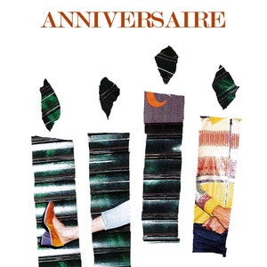 carte anniversaire, bougies anniversaire, carte joyeux anniversaire moderne, carte à offre, bougies anniversaire à offrir, carte réalisée par un créateur