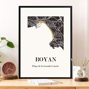 ROYAN Design MAP zur Dekoration, personalisiertes Geschenk, Geburtstagsgeschenk,