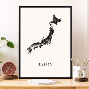 CARTE Design du JAPON pour décoration,  cadeau personnalisé, cadeau anniversaire,