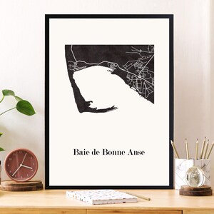 CARTE Design de La Baie de Bonne Anse pour décoration, cadeau personnalisé, cadeau anniversaire,