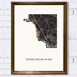 CHATELAILLON PLAGE, ORIGINAL Map, Unique Graphics, High quality design,