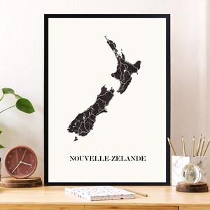 NUOVA ZELANDA Design MAPPA per decorazione, regalo personalizzato, regalo di compleanno,