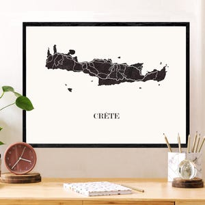 CARTE Design de CRETE pour décoration, cadeau personnalisé, cadeau anniversaire,