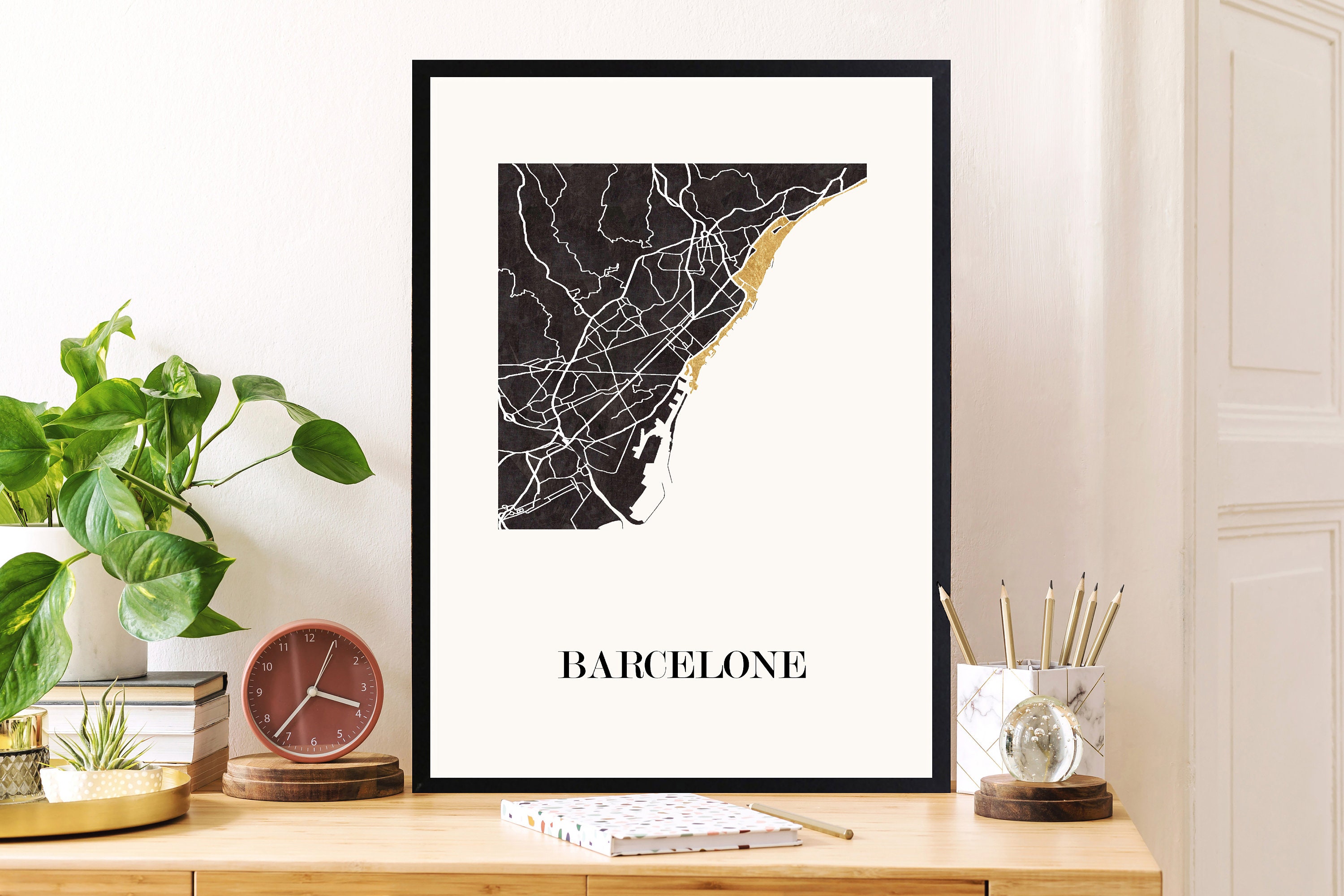 BARCELONA DESIGN KARTE für Dekoration personalisiertes | Etsy