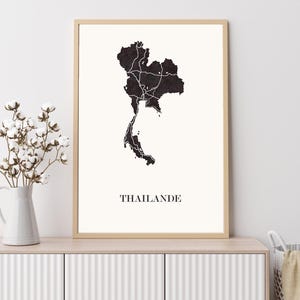 THAILAND, ORIGINAL Map, Unique GRAPHICS, High quality design