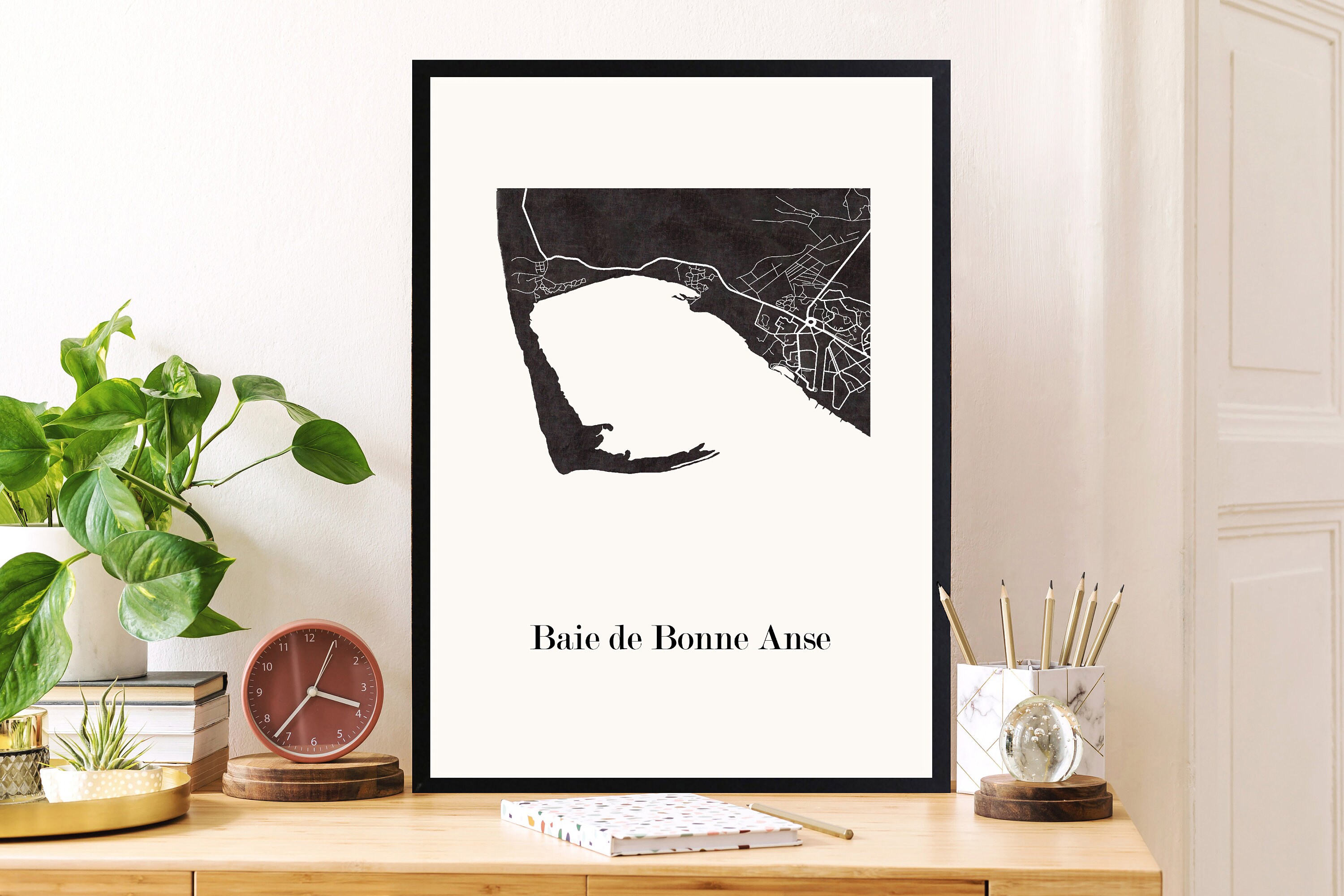 Carte Design de La Baie Bonne Anse Pour Décoration, Cadeau Personnalisé, Fête Des Mères