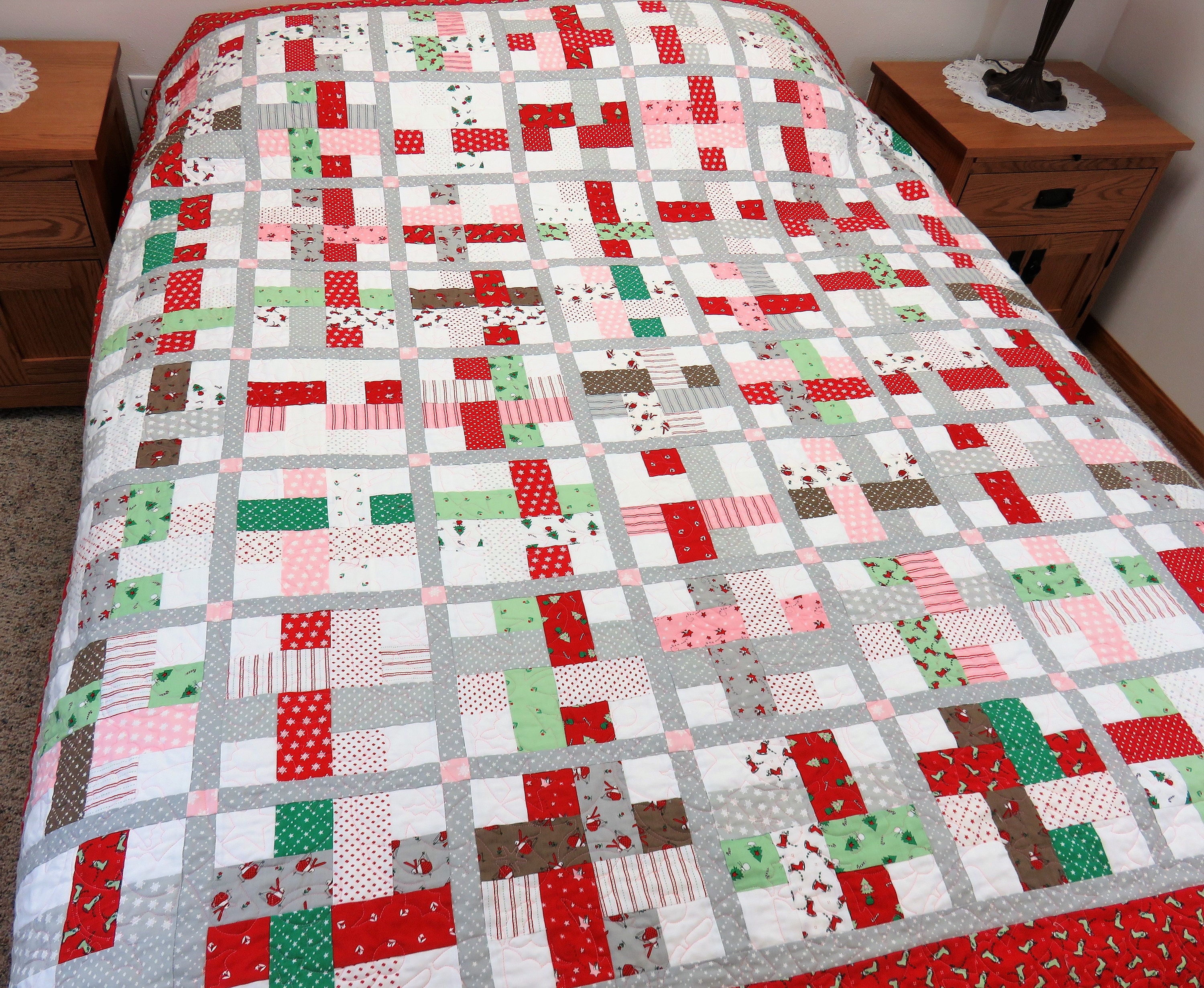 Handmade Quilt for Sale Twin Size Quilt Christmas Quilt for Etsy