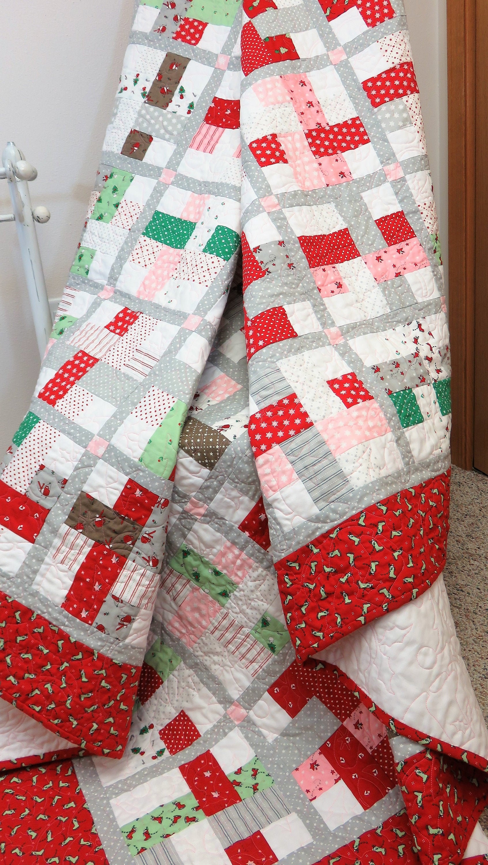 Handmade Quilt for Sale Twin Size Quilt Christmas Quilt for Etsy