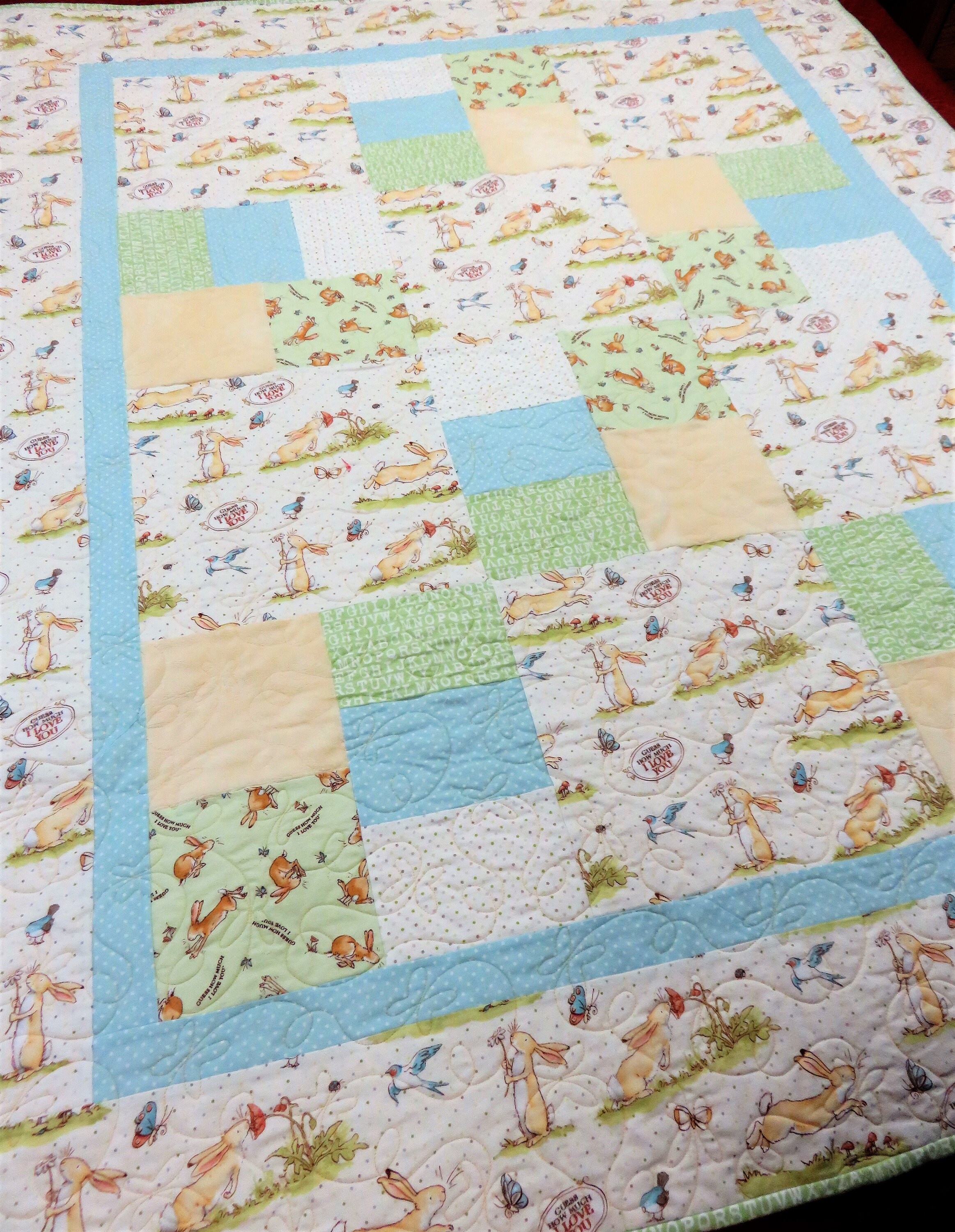 Handmade Baby Quilt for Sale Quilted Baby Quilt Baby Bunny Etsy