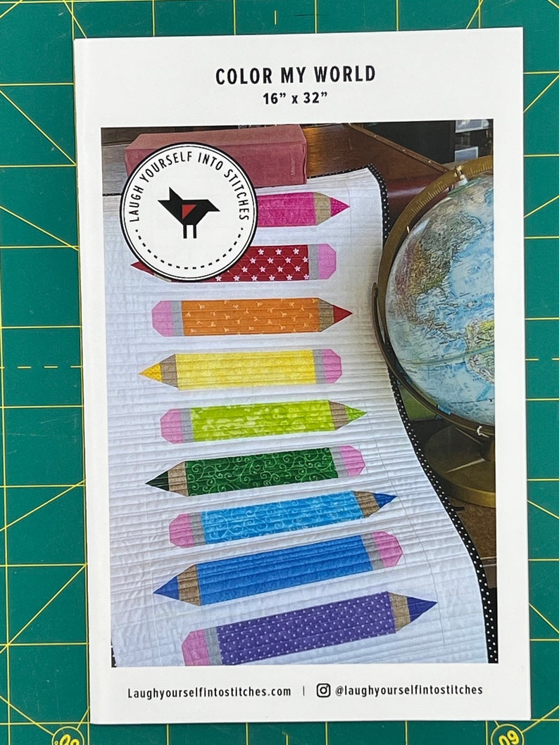 Color My World Colored Pencil Table Runner Quilt Pattern - Etsy