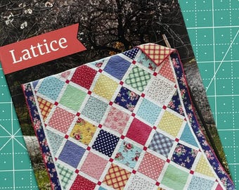 Lattice Quilt Pattern By Amy Smart, A fast and easy quilt, great for beginners, Fat Quarter Friendly