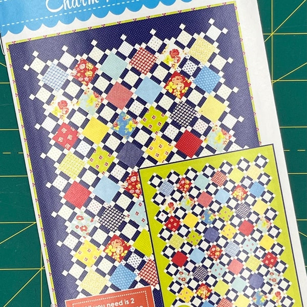 Charm Pack Picnic Srappy Patchwork Quilt pattern by Fig Tree Quilts