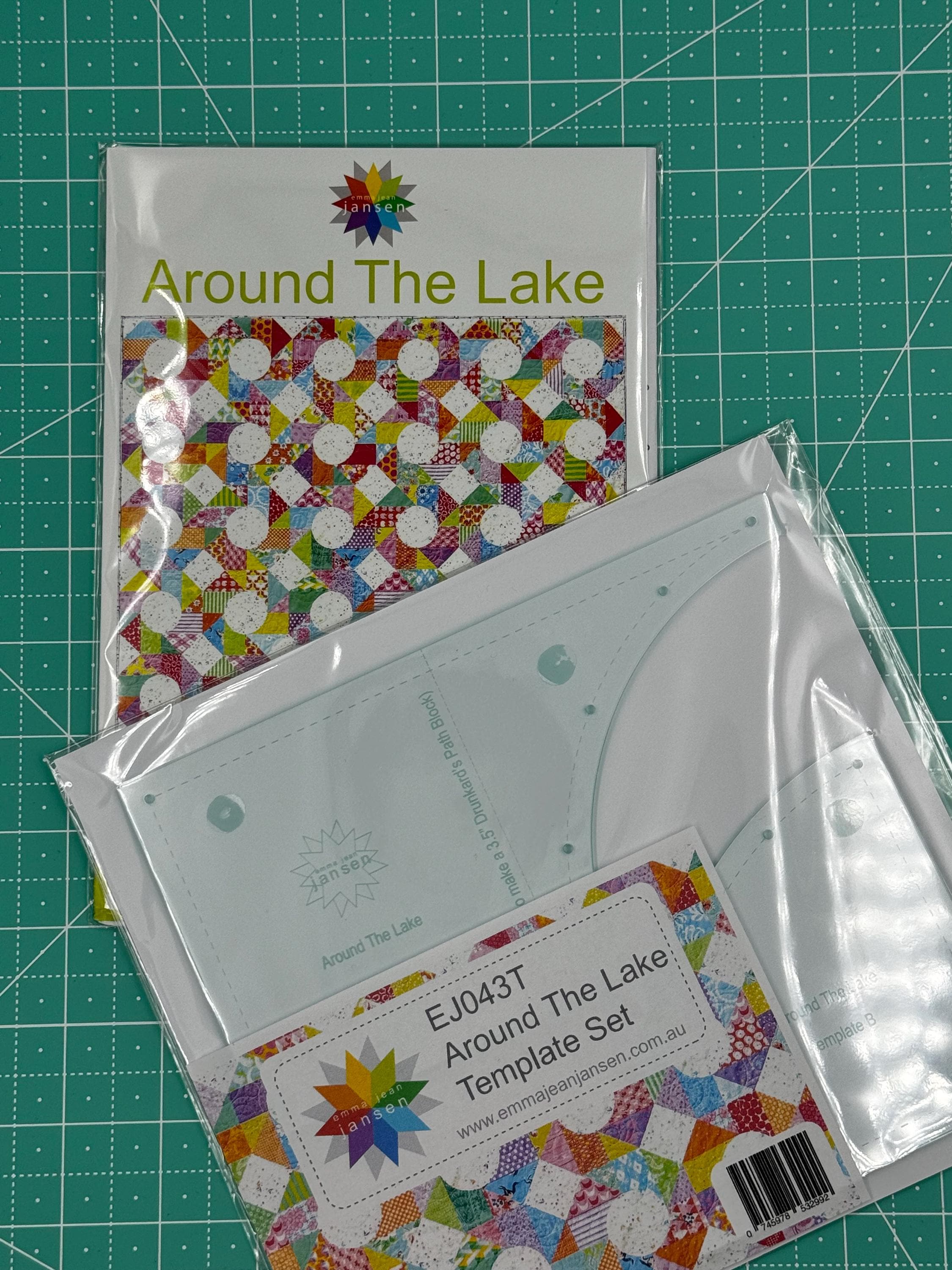 Around The Lake Quilt Pattern & Acrylic Template Set Around The Lake Quilt Pattern & Acrylic Template Set