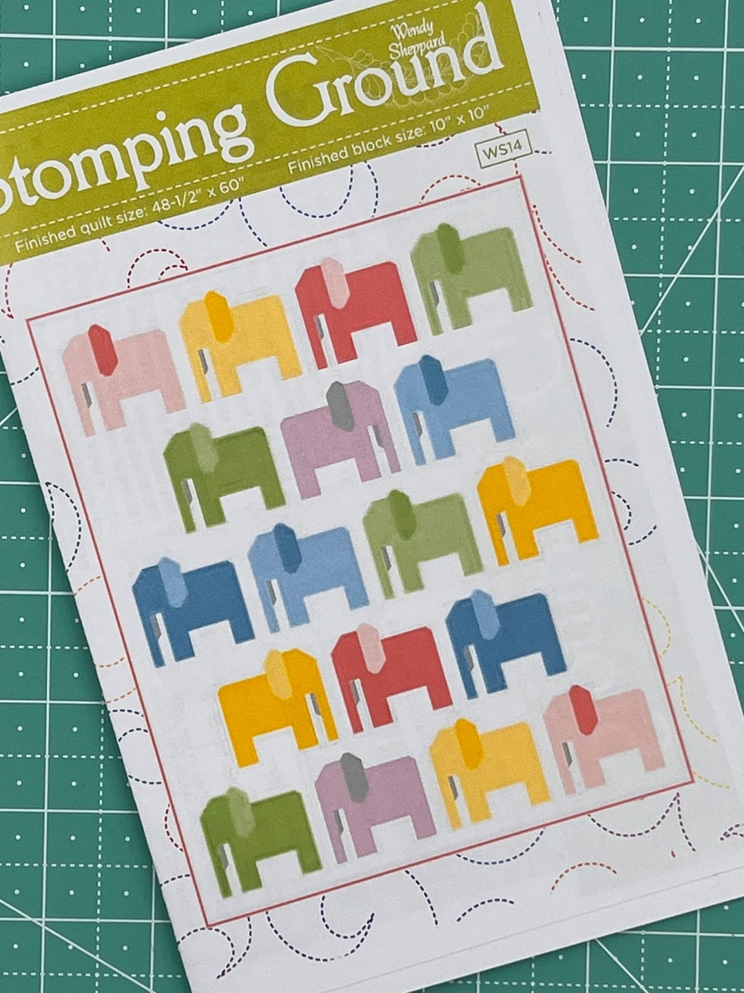 Stomping Ground Elephant QUILT PATTERN, Traditionally Pieced Etsy