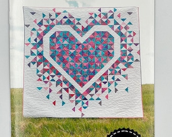 Explodierendes Herz-Quiltmuster von Slice of Pi Quilts