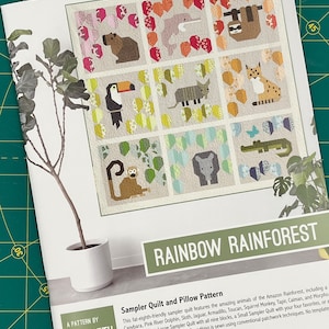 Rainbow Rainforest Quilt Pattern by Elizabeth Hartman