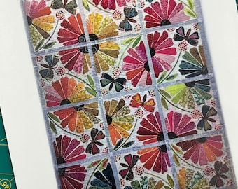Garden Party Collage Quilt Pattern by Laura Heine of Fiberworks
