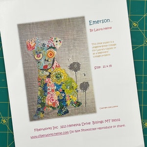 Emerson Puppy Dog Collage Quilt Pattern by Laura Heine of Fiberworks