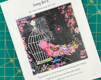 Song Bird Collage Quilt Pattern by Laura Heine of Fiberworks