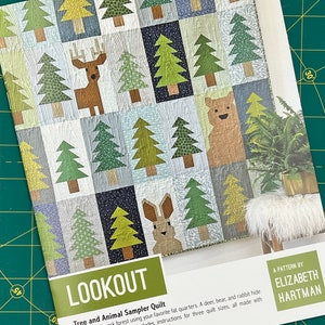 Lookout Forest Animals in Trees Quilt Pattern by Elizabeth Hartman