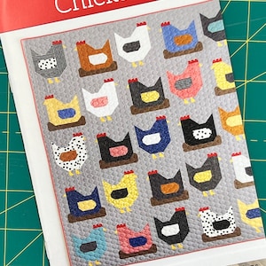 Chickens Traditionally Pieced Patchwork Scrap Quilt Pattern from Cluck Cluck Sew