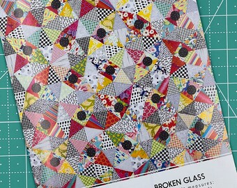 Broken Glass Patchwork Quilt Pattern and Acrylic Template by Jen Kingwell