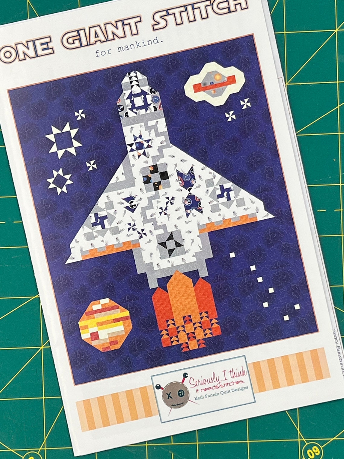 One Giant Stitch Space Shuttle Quilt Etsy
