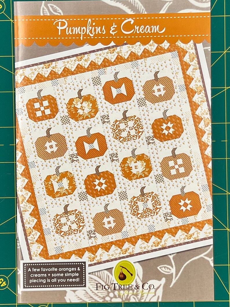 Pumpkins and Cream Fig Tree Quilt Pattern image 2