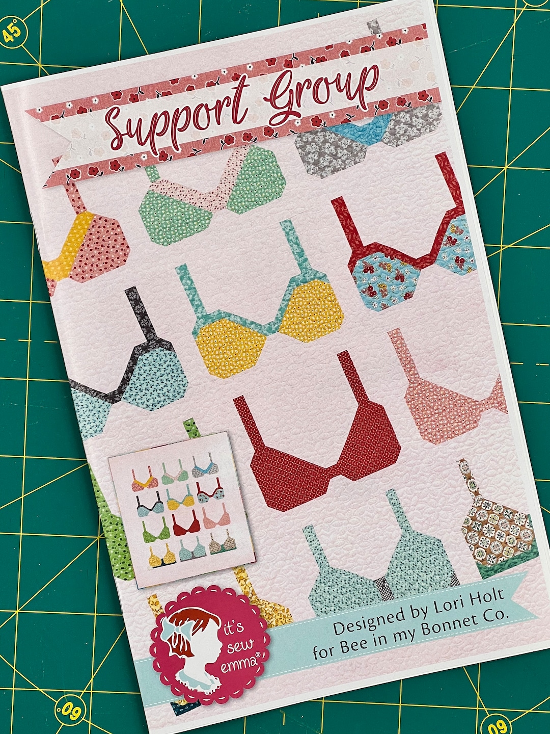 Support Group Bra Quilt Pattern Its Sew Emma by Lori Holt of Bee in My