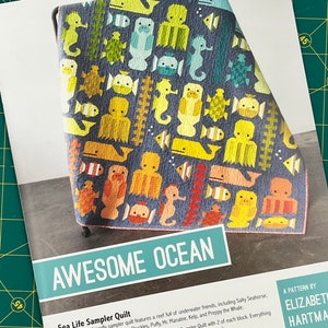 Awesome Ocean Marine Animal Patchwork Quilt Pattern By Elizabeth Hartman